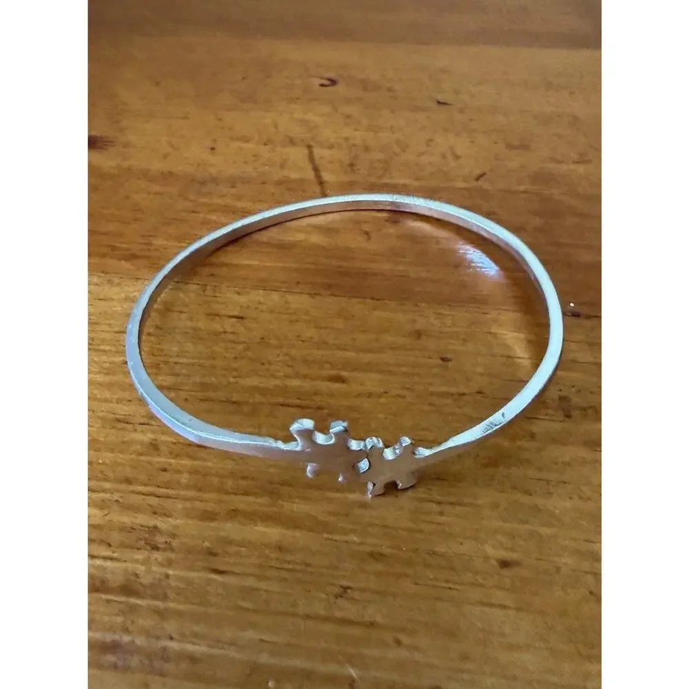 Silver Tone Bracelet Bundle Modern Cuff Cable Stretch Bangle Layering Lot